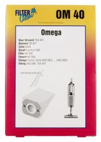 Filterclean Vacuum Cleaner Bags - Om40 000016-k Dust Bags X10