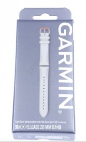 Garmin Wristbands For Smartwatch - 010-12924-21 Garmin Quick-release Leather Strap 20mm Beige In Rose Gold