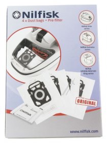 Nilfisk Vacuum Cleaner Bags - 107412688 4x Standard Dustbags For Hygiene Extreme Elite King