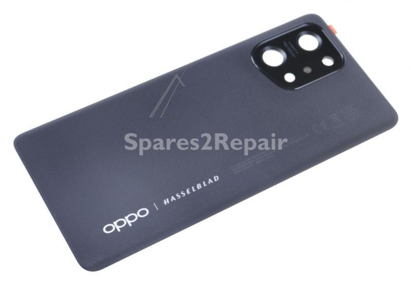 Oppo Battery Compartment Lid - 4150016 Battery Cover Oppo Find X5(cph2307) Black Glass With Printing For