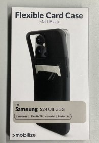 Mobilize Leather Bag Gsm - 29191 Mobilize Rubber Gelly Card Case Samsung Galaxy S24 Ultra 5g Matt Black