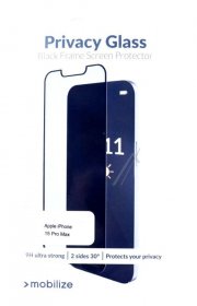 Mobilize Display Protective Film - 57092 Mobilize Privacy Glass Screen Protector - Black Frame - For Apple Iphone 15 Pro Max