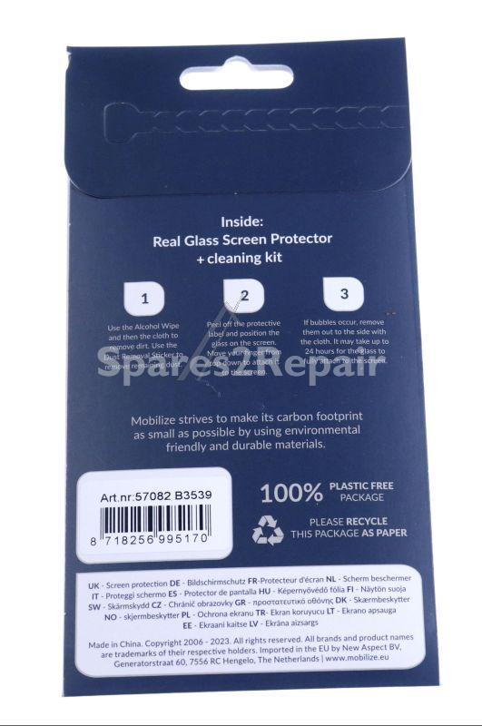 Mobilize Display Protective Film - 57082 Mobilize Glass Screen Protector - Black Frame - Apple Iphone 15 Plus