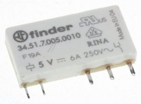 Finder Pcb Relay To 6v - 5vdc 6a-250vac 34 51 7 005 0010 Relay Finder