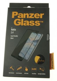 Panzerglass Display Protective Plastic Film - Premium Protective Glass Suitable For Nokia 2.4 Case Friendly, Black