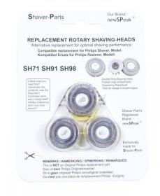 Newspeak Shaver Head - Shaver Head Incl Retaining Rings Alternative For Philips Sh71-91-98