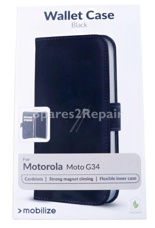 Mobilize Leather Bag Gsm - 29624 Mobilize Classic Gelly Wallet Book Case Motorola Moto G34 Black