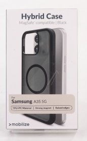 Mobilize Leather Bag Gsm - 29821 Mobilize Magsafe Compatible Hybrid Case Samsung Galaxy A35 5g Black
