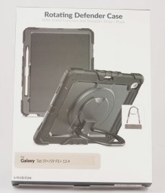 Mobilize Leather Bag Gsm - 29971 Mobilize Rotating Defender Case Stand Function For Samsung Galaxy Tab S9+-s9 Fe+-s10+ 12 4 Black