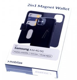 Mobilize Leather Bag Gsm - 80066 Mobilize 2in1 Magnet Gelly Wallet Case Samsung Galaxy A16 4g-5g Black
