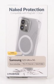 Mobilize Leather Bag Gsm - 80145 Mobilize Magsafe Compatible Naked Protection Case For Samsung Galaxy S25 Ultra 5g Transparent