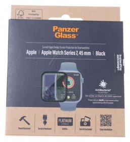 Panzerglass Display Protective Film - 2019 Panzerglass Apple Watch Series 8 | 7 | 45mm | Screen Protector Glass
