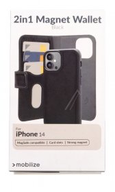 Mobilize Leather Bag Gsm - 27939 Mobilize 2in1 Magsafe Compatible Gelly Wallet Case Apple Iphone 14 Black