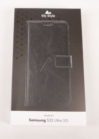 Mystyle Leather Bag Gsm - 27554 My Style Flex Wallet For Samsung Galaxy S22 Ultra 5g Black