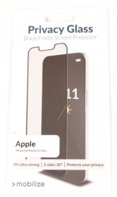 Mobilize Display Protective Film - 58584 Mobilize Privacy Glass Display Protection - Black Frame - For Apple Iphone 16 Pro-17-17 Pro