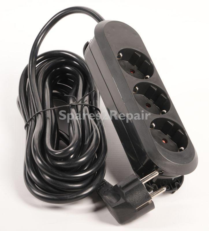 Bachmann Three-way Trailing Socket - 387 172 Smart 3-fach-steckdosenleiste Schwarz 5m