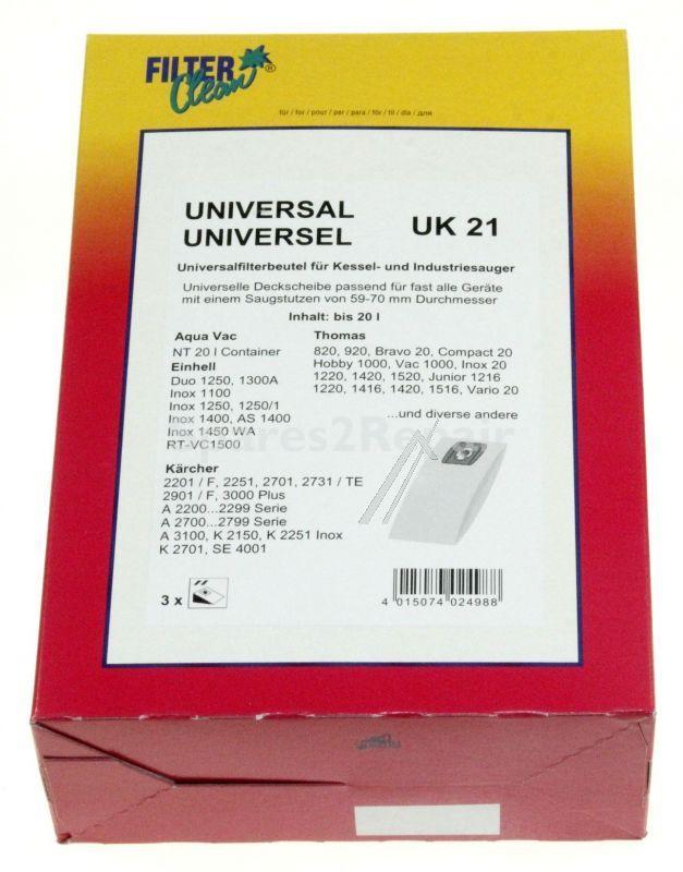 Filterclean Vacuum Cleaner Bags - Uk21 000903-k Dust Bags X3