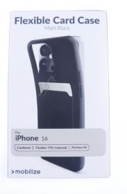 Mobilize Leather Bag Gsm - 29740 Mobilize Rubber Gelly Card Case Apple Iphone 16 Matt Black