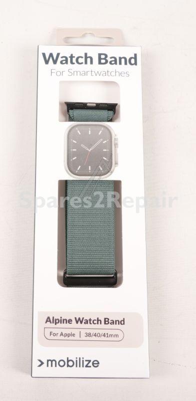 Mobilize Wristbands For Smartwatch - 82014 Mobilize Band - Alpine - Black Connector - For Apple 38-40-41mm - Green