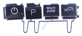 Button - C00502541 488000502541 Buttons Optimal Black-left [Whirlpool Indesit]