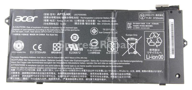 Acer Laptop Battery - Ap13j4k Kt 00304 001 Battery poly 3 cell 3920mah
