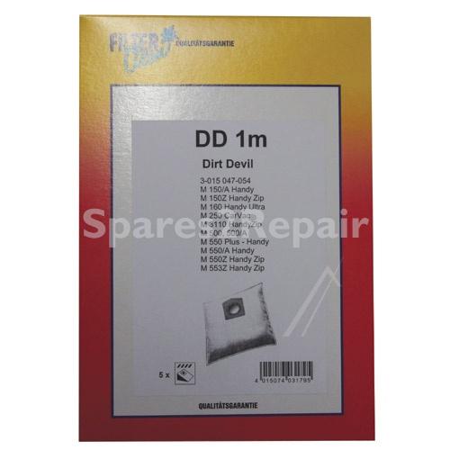 Filterclean Vacuum Cleaner Bags - Dd1m Fl0078-k Microfibre Dust Bags X 5