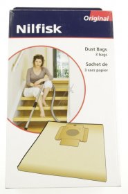 Nilfisk Vacuum Cleaner Bags - 140 7765 050 Paper Dust Bags X 3 For Cv10-20-30