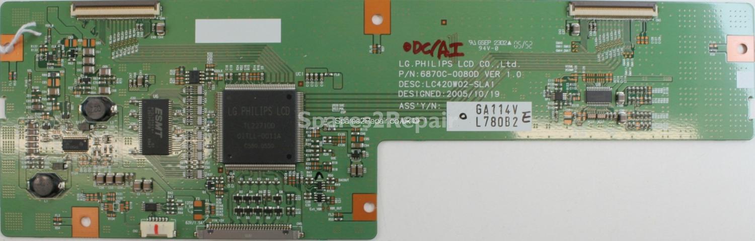 Atec AV420D - T-Con - 6870C-0080D - 6871L-0780B - Ver 1.0 - LC420W02-SLA1