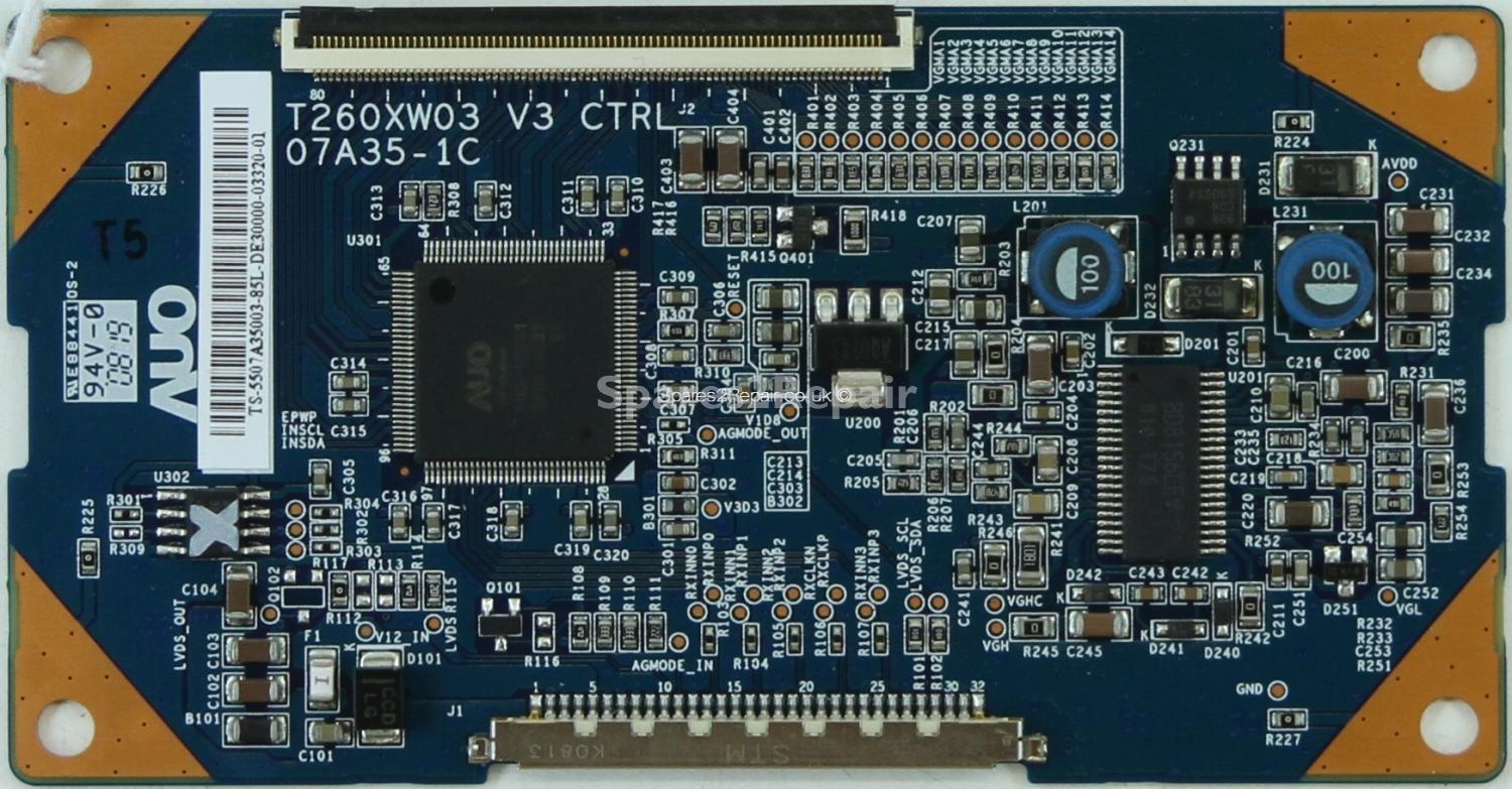 Cello C2673F - T-Con - T260XW03 V3 CTRL - 55.07A35.003 - 07A35-1C