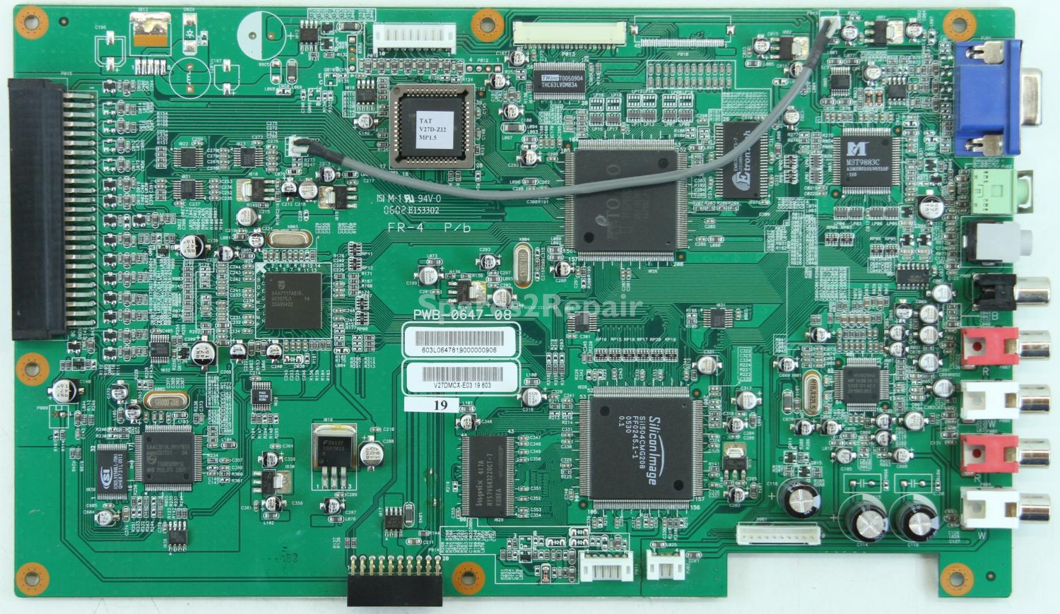 Evesham V27DMCX - Main AV - PWB-0647-08 - V27DMCX-E03
