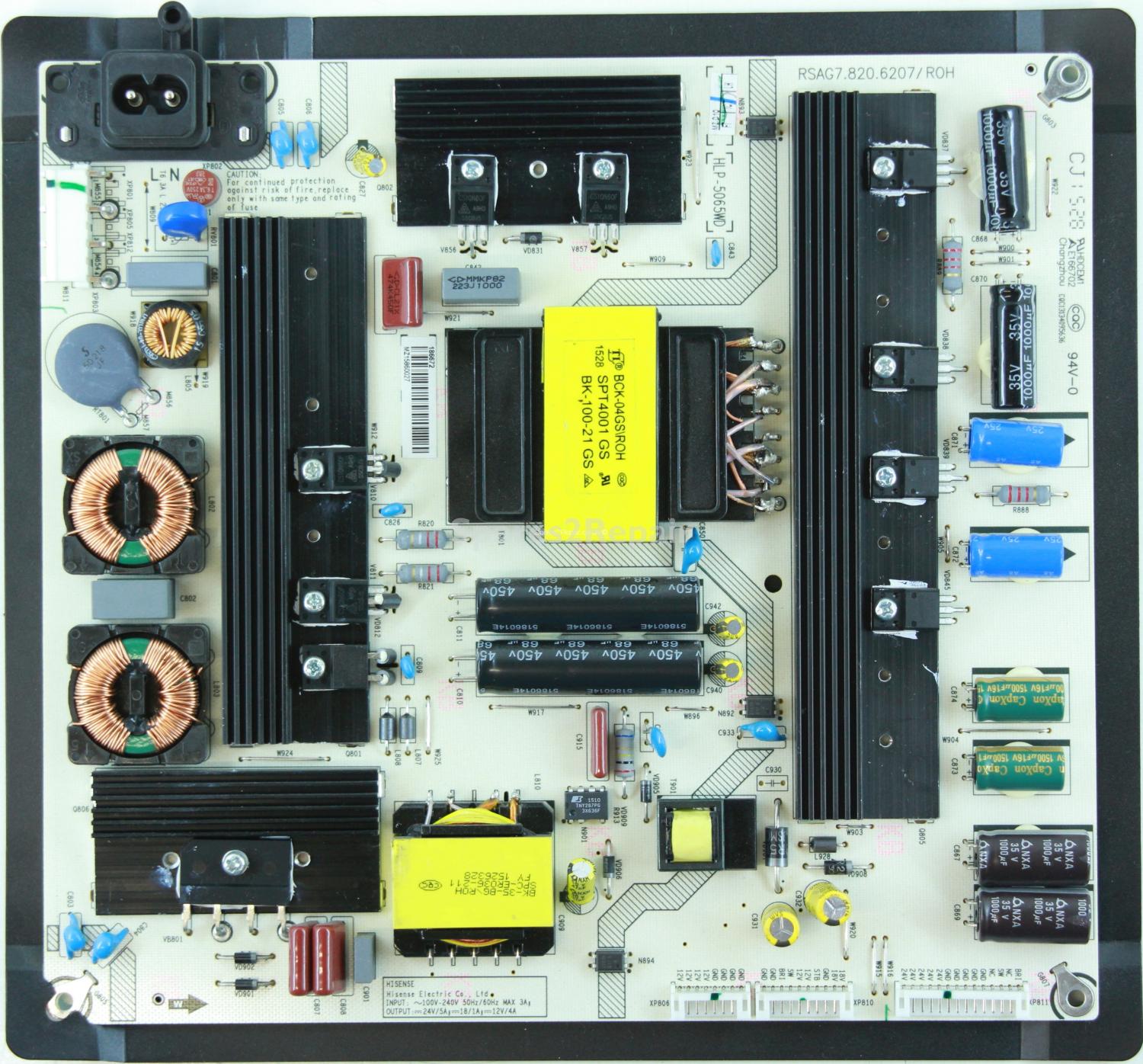 Hisense HE58KEC730UWTSD - Power Supply - MZ15860027 - HLP-5065WD - CQC13134095636 - RSAG7.820.6207/ROH