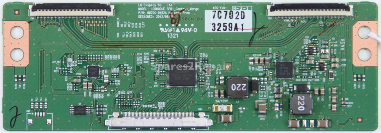 LG 32LN540V - T-Con - 6871L-3259A - 6870C-0452A - LC500DUE-SFR1_Control_Merge