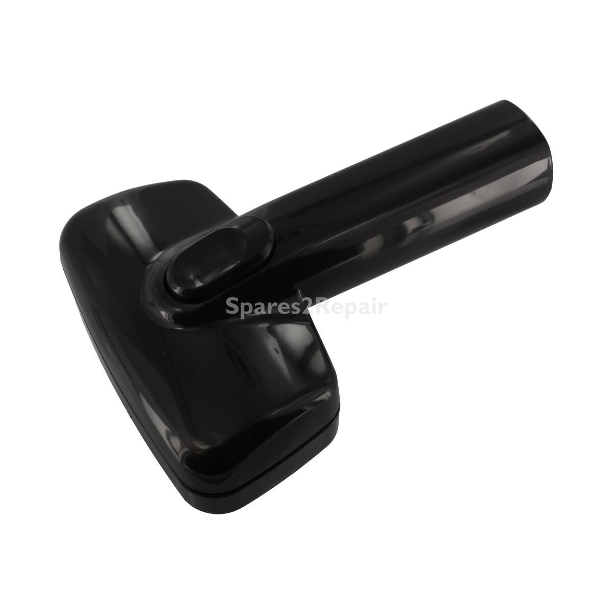 Universal Black Plastic Vacuum Cleaner Pet Brush Grooming Tool with Button Activated Adjustable Bristles (32mm)