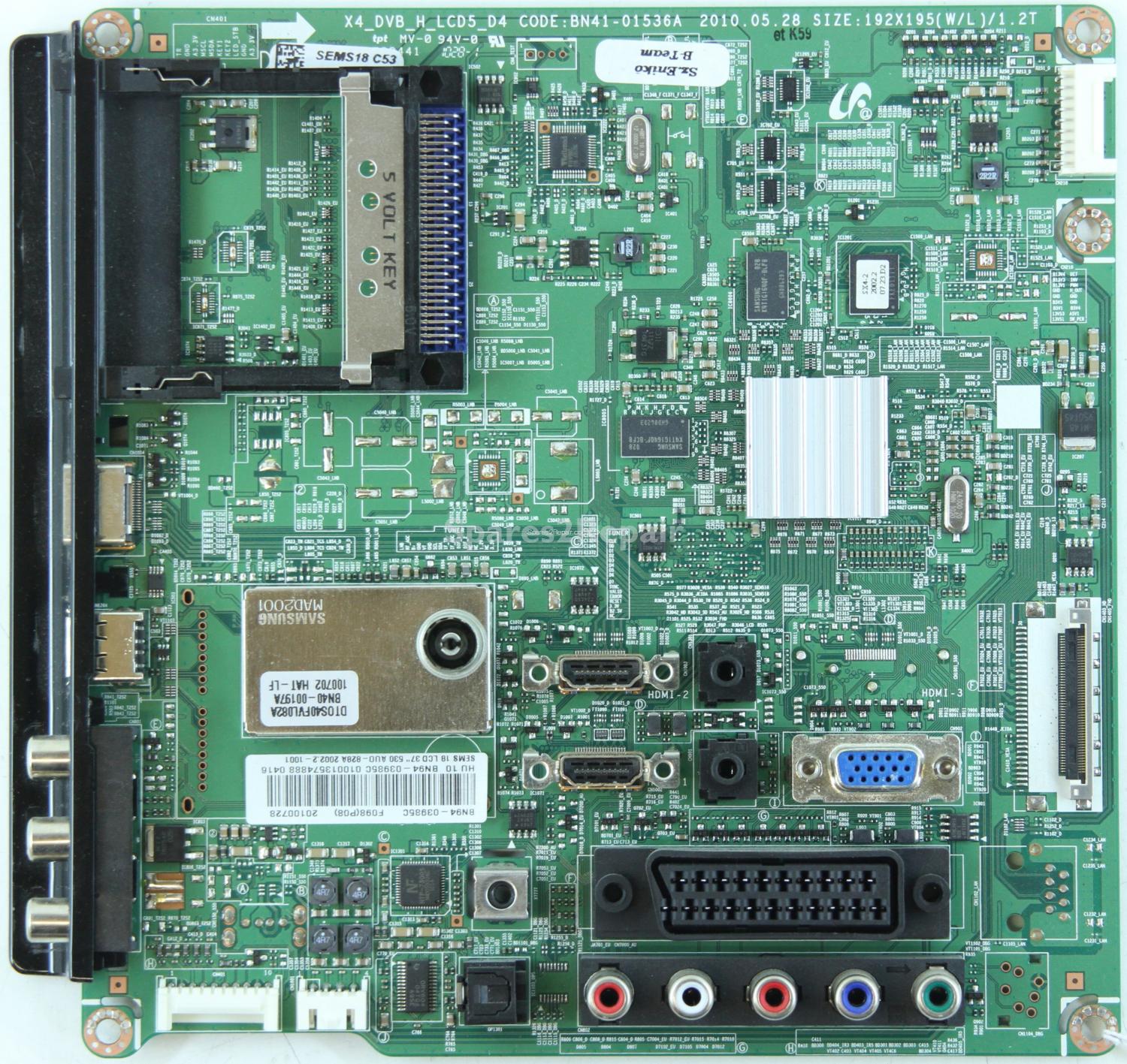 Samsung LE37C530F1W - Main AV - BN41-01536A - BN94-03985C