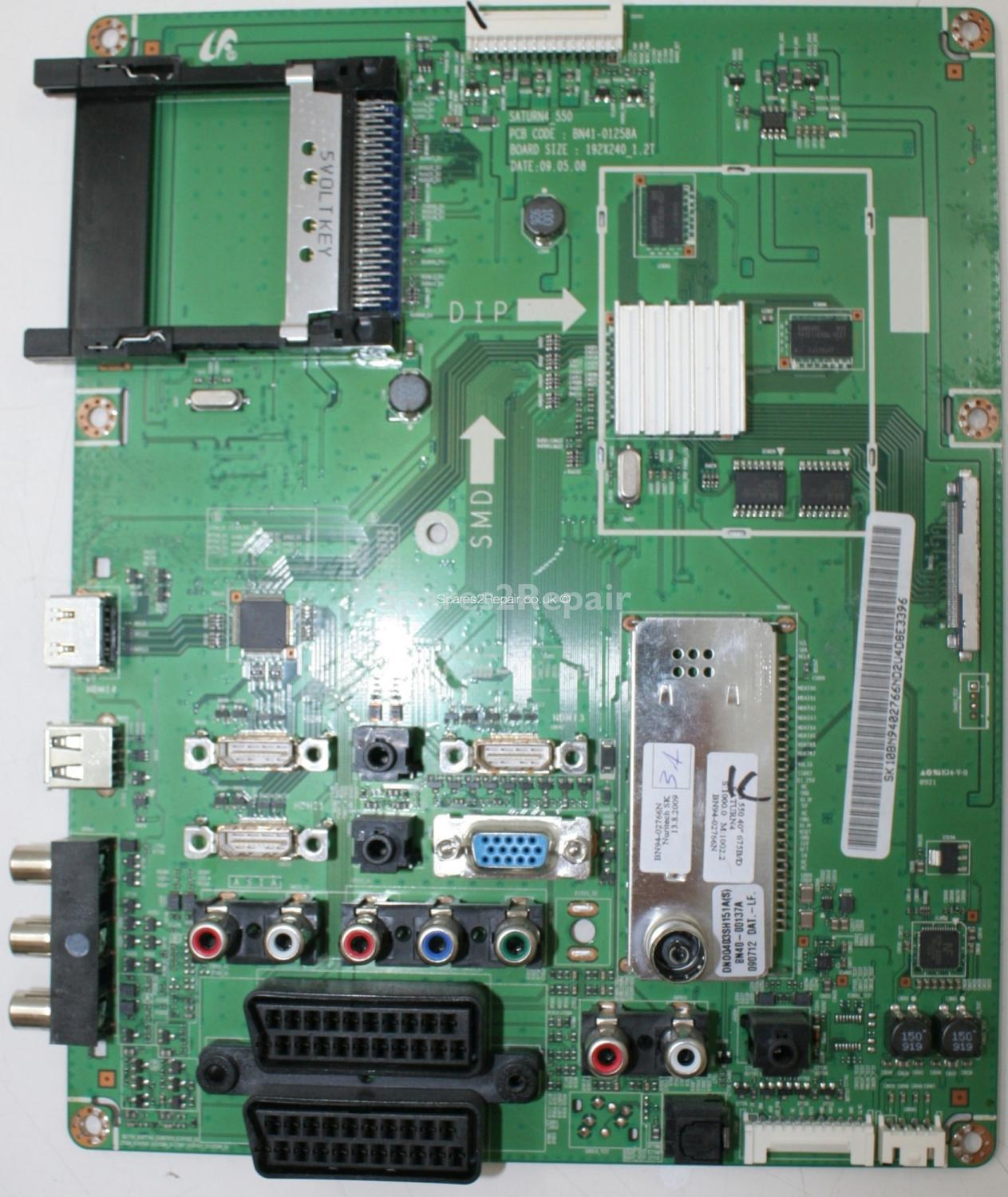 Samsung LE40B550A - Main AV - BN41-01258A - BN94-02766N - SATURN4_550