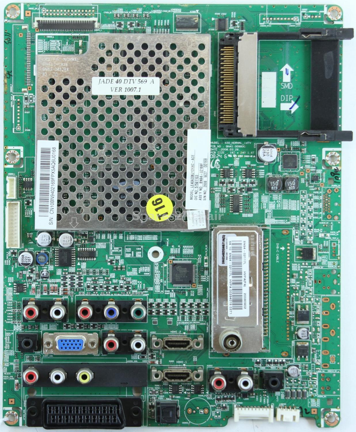 Samsung LE40A433J1D - Main AV - BN94-02117L - BN94-02169FB - BN41-00980C - 450_NORMAIL_iDTV