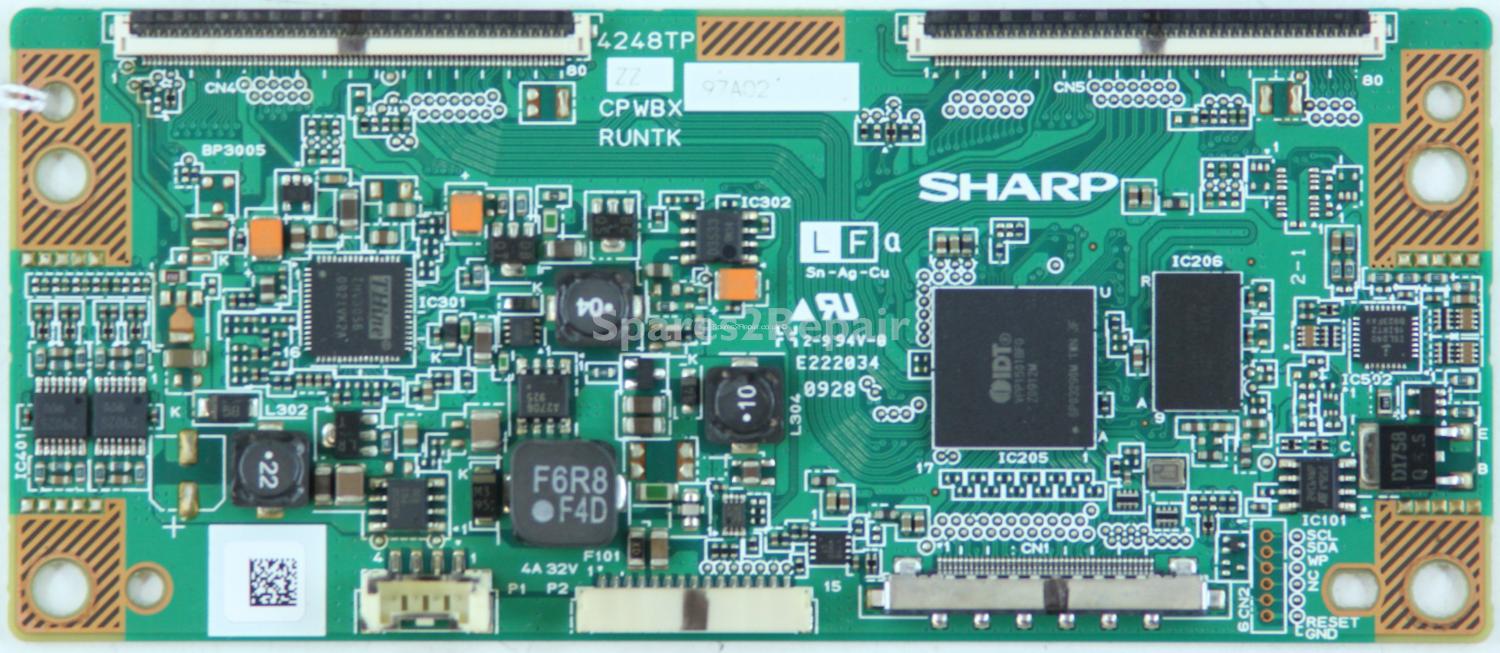 Sharp LC-46LE600E - T-Con - CPWBX4248TP - RUNTK4248TP ZZ