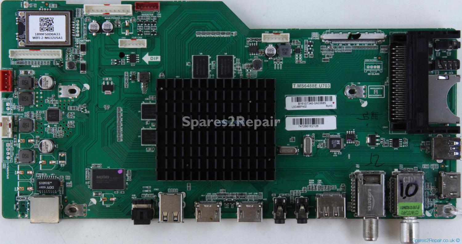 Sharp LC-49CUG8462KS - Main AV - B16107340 - LSC490FN02 - T.MS6488E.U703