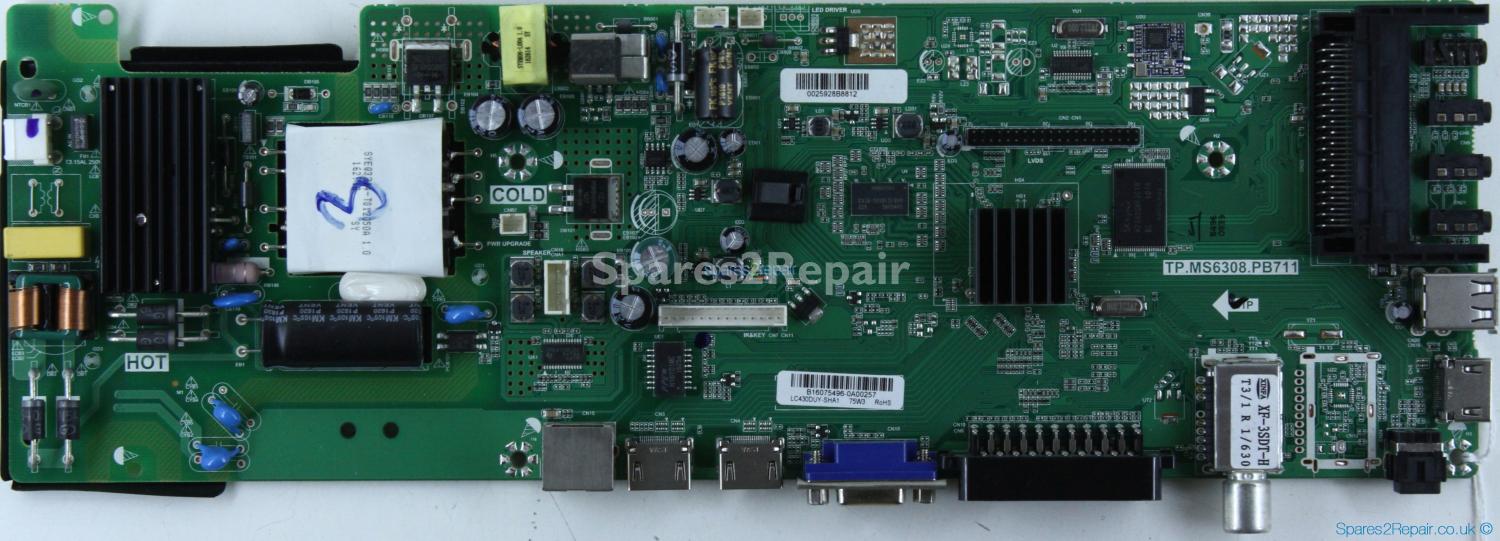 Sharp LC-43CFE6451K - Main AV - TP.MS6308.PB711 - B16075496 - LC430DUY-SHA1 - 15P-CVTE