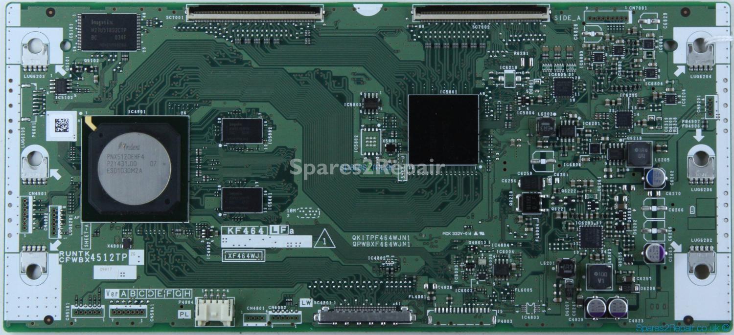 Sharp LC-46LE811E - T-Con - QKITPF464WJN1 - QPWBXF464WJN1 - RUNTK4512TP ZG - KF464 - XF464WJ