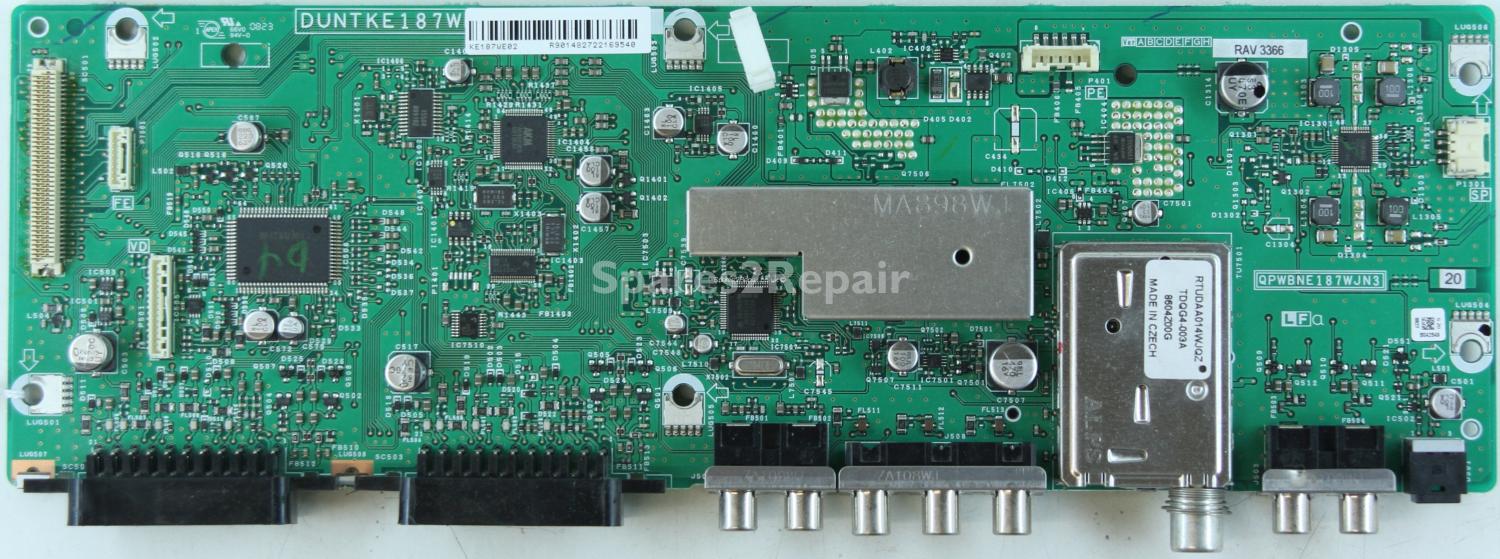 Sharp LC-46X20E - Main AV - DUNTKE187WE - QPWBNE187WJN3 - KE187WE02