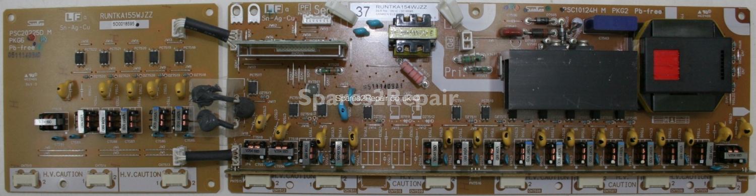 Sharp LC-37P50E - Inverter - PSC20225D M PKG6 - RUNTKA155WJZZ - PSC10124H M PKG2 - RUNTKA154WJZZ