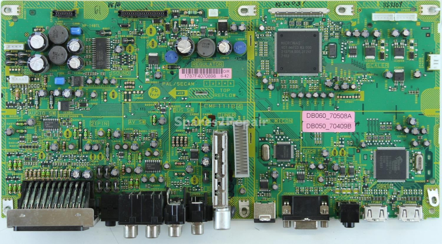 Sharp LC-32GA5E-BK - Main AV - CMF111B 4 - DB060_70508A - DB050_70409B