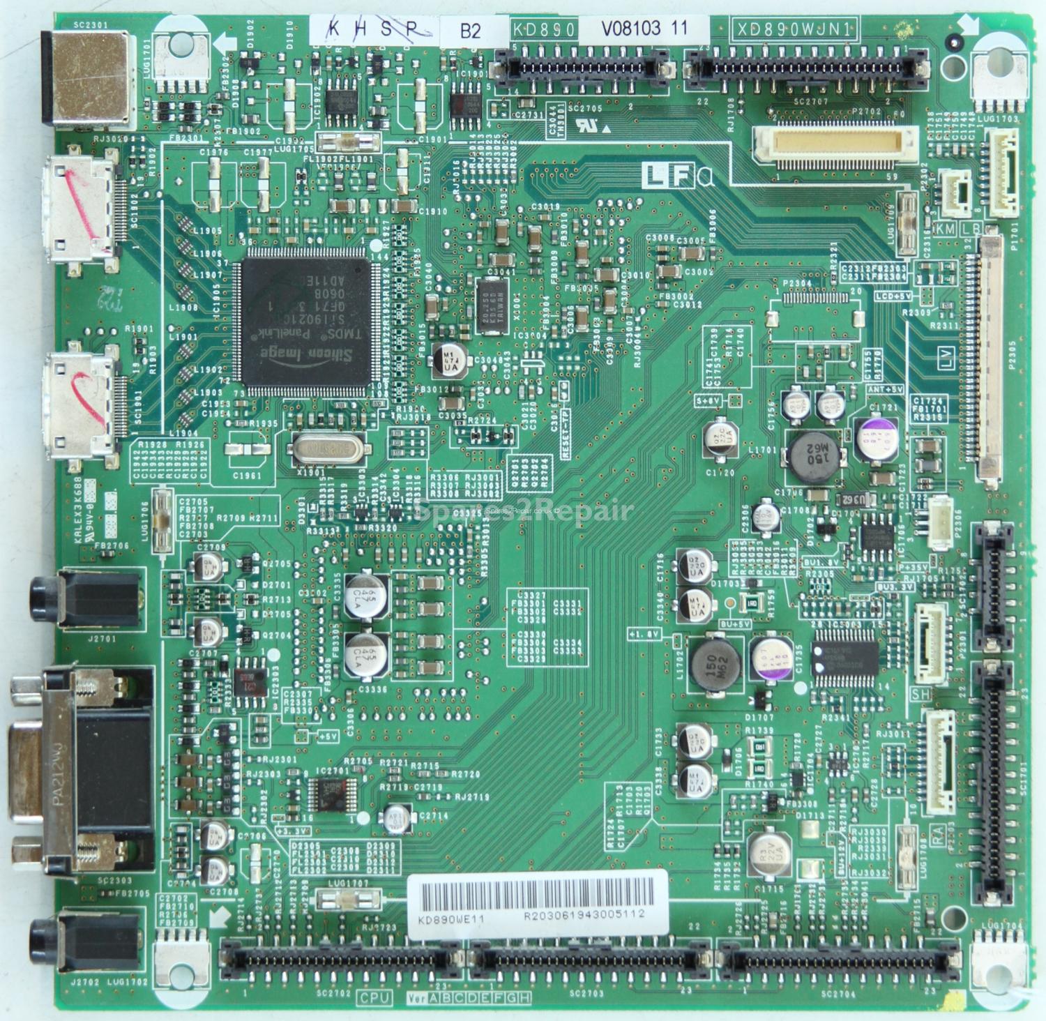 Sharp LC-37GD9E - Aux Inputs - XD890WJN1 - KD890WE11 - KD890
