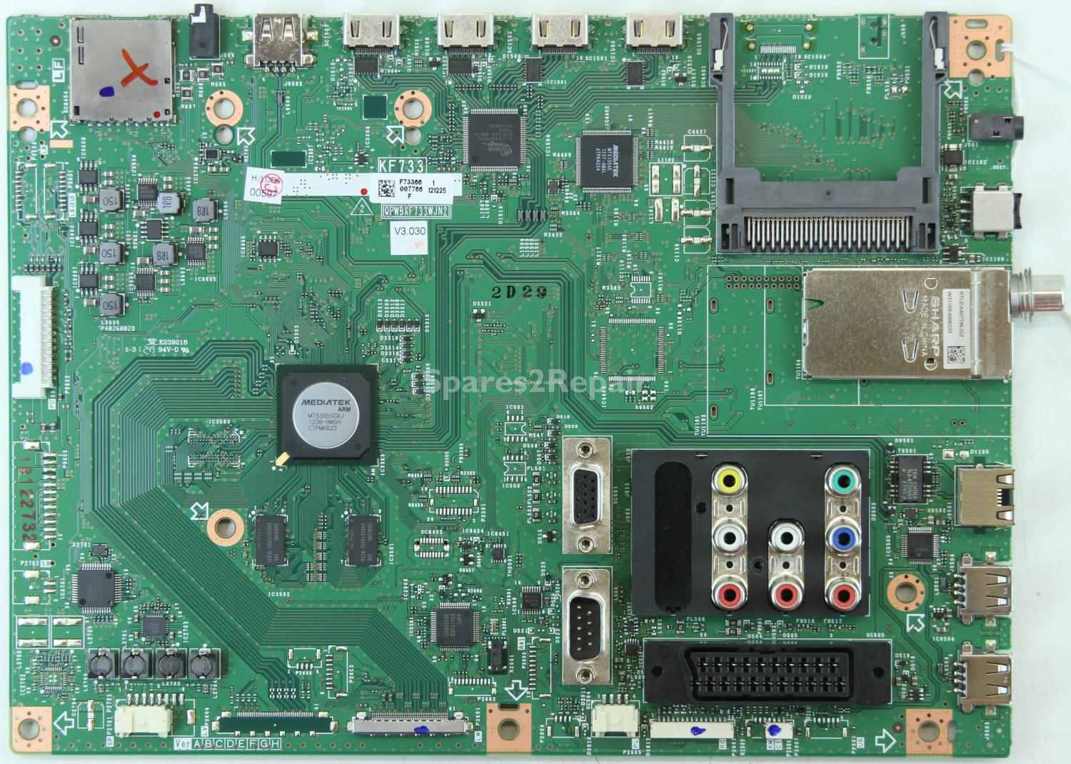 Sharp LC-60LE741E - Main AV - QPWBXF733WJN2 - KF733 - F73366