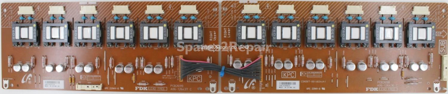 Sony KDL-46W2000 - Inverter - PCB2699 - A06-126437 C - PCB2698 - A06-126436 C