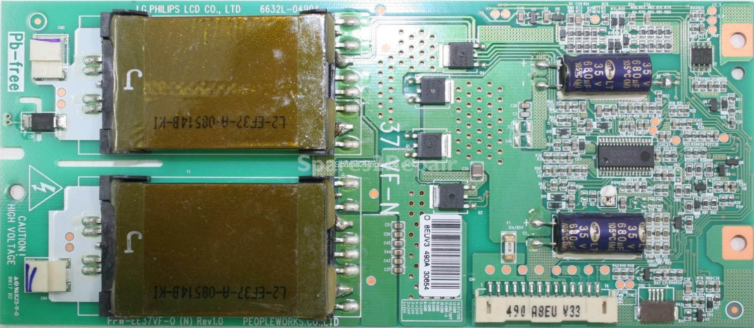 Toshiba 37XV553D - Inverter - 6632L-0490A - PPW-EE37VF-0 (N) Rev1.0